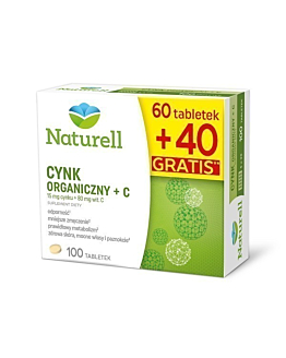 Naturell Cynk Organiczny + C, Tabletki