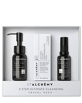 D'Alchemy 3 Etapy Oczyszczania Zestaw podróżny do oczyszczania twarzy