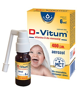 D-Vitum 400 j.m., Witamina D dla niemowląt, Aerozol
