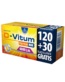 D-Vitum Forte Max 4000 j.m., Suplement diety z witaminą D,  150 kaps.