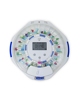 Nedis SmartLife Dyspenser na tabletki 28 przegródek, 9 przypomnień Biały