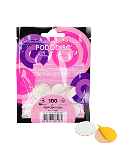 Staleks Expert PodoDisc Nakładki Ścierne Tarcze Wymienne 100 Grit Rozmiar M 20 mm 50 szt.