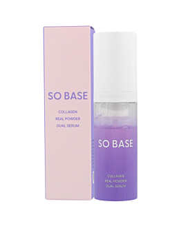 So Base Collagen Real Powder Dual Serum, Intensywnie ujędrniające dwufazowe serum z kolagenem, 30,6g