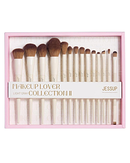 JESSUP Makeup Lover Light Gray Collection II zestaw pędzli do makijażu T329-G 14szt.
