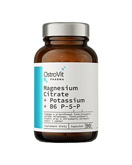 OstroVit Pharma Cytrynian Magnezu + Potas + B6 P-5-P 90 kapsułek