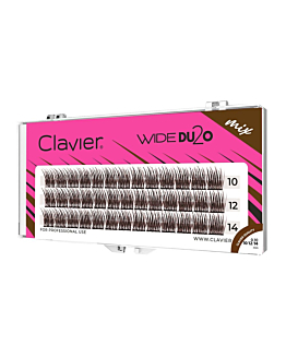 Clavier Wide Du2o Brown kępki rzęs skręt C o objętości 10D mix 10/12/14mm