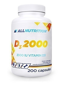 Allnutrition Witamina D3 2000 IU, Kapsułki