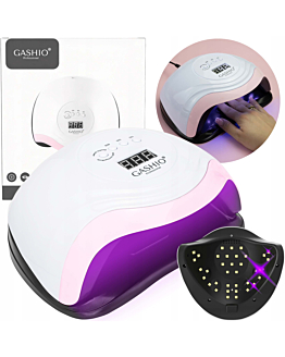 Gashio Lampa do Paznokci UV LED Sun do Żeli Hybryd Mocna 168 W Max Lcd Dual LED PRO