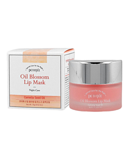 Petitfee Oil Blossom Lip Mask Camelia Seed Oil, Nawilżająca maseczka na noc z olejem Camellia, 15g