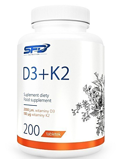 SFD D3+K2, Suplement diety zawierający witaminy D i K, Tabletki