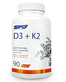 SFD D3 + K2,  Suplement diety zawierający witaminy D i K, Tabletki