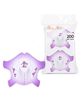 MollyNails Flexible Szablony Do Przedłużania Paznokci Fioletowe 200 szt