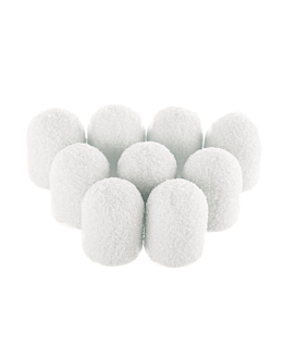 AlleMed Fabric Podo Kapturki Do Pedicure 7 mm Gradacja 120 Białe 10 szt