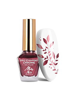 MollyNails PRO Stamping Red Chrome Lakier Do Stempli Nr 10 10 ml