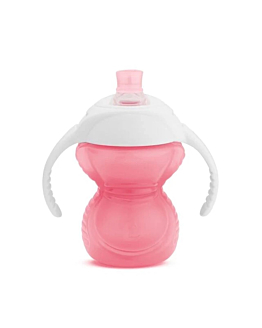 Munchkin Kubek treningowy z ustnikiem odpornym na gryzienie, różowy, 237 ml