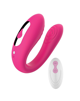 B-Series Magic Dual Vibrator podwójny masażer dla par z pilotem Pink