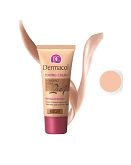Dermacol Toning Cream 2in1 Hypoallergenic krem nawilżający i podkład do twarzy Biscuit, 30ml