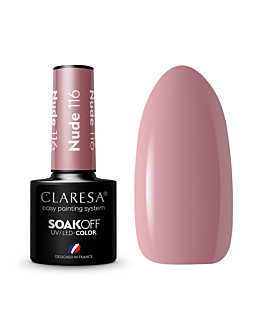 Claresa Soak Off UV/LED Nude lakier hybrydowy 116, 5g