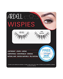 Ardell Wispies sztuczne rzęsy 603 Black + Duo Adhesive klej do rzęs, 1g
