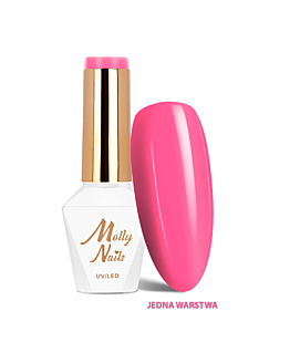 MollyNails Sorbet Flamingo Pink Lakier Hybrydowy UV LED Nr 296 8 g