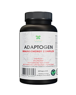Lanco Nutritions Adaptogen Brain&Energy Complex, energia, skupienie, odporność na stres, aktywność umysłowa i fizyczna, 60 kaps