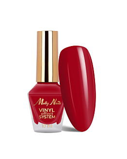 MollyNails Color Lacquer Vinyl Effect System STEP 2 Klasyczny Lakier Red 10 ml