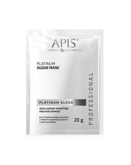 APIS Platinum Gloss platynowa maska algowa z tripeptydem miedziowym i niacynamidem, 20g