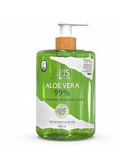 APIS Natural Aloe Vera 99% żel aloesowy do twarzy i ciała, 300ml