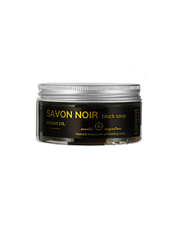 Lorient Savon Noir Argan Gold Czarne mydło do twarzy i ciała 100g