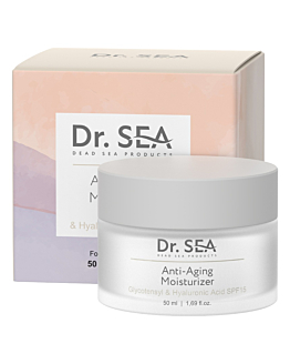 Dr.SEA Nawilżający krem anti-aging do twarzy - GLYCOTENSYL i kwas hialuronowy SPF15