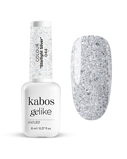 Kabos Gelike SANTA'S CHOICE Lakier hybrydowy do paznokci, 044 Starlight Silver 8 ml