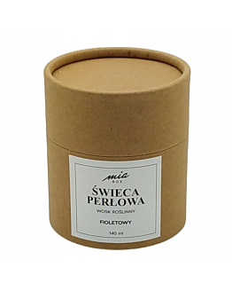 Miabox Świeca perłowa 140 ml  wosk roślinny, fioletowy