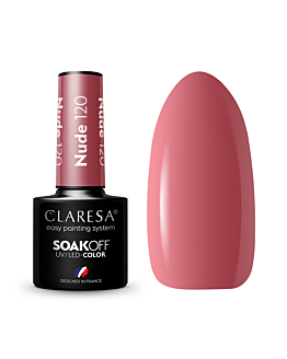 Claresa Soak Off UV/LED Nude lakier hybrydowy 120, 5g