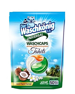 Der Waschkonig C.G. Kapsułki do Prania 3-Komorowe Tahiti Universal, 50 szt.