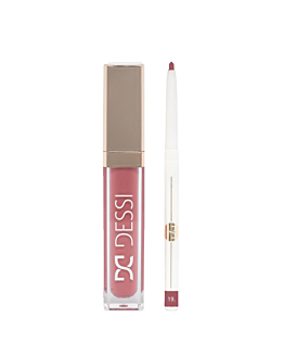 Dessi Cosmetics Zestaw do ust Pomadka 16 Lets Play + Konturówka 19