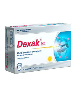 Dexak SL 25 mg, Granulat do sporządzania roztworu doustnego, 10 Saszetek