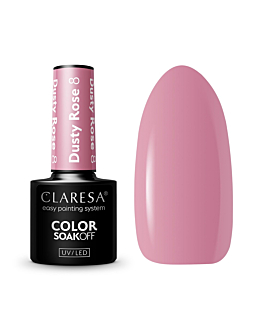 Claresa Soak Off UV/LED Dusty Rose lakier hybrydowy 8, 5g