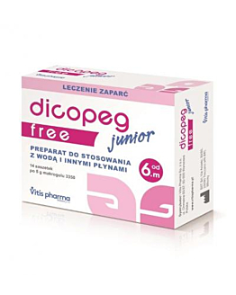 Dicopeg Junior Free, Leczenie zaparć, Saszetki dla dzieci od 6. miesiąca życia
