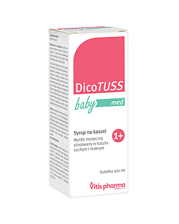 DicoTuss Baby Med, Syrop na kaszel suchy i mokry, Dla dzieci od 1. roku życia