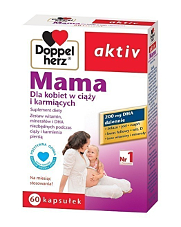 Doppelherz Aktiv Mama, Suplement diety dla kobiet w ciąży i karmiących piersią, Kapsułki