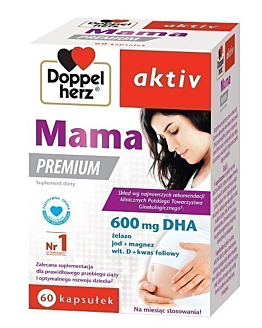 Doppelherz Aktiv Mama Premium, Suplement diety dla kobiet w ciąży i karmiących piersią, Kapsułki