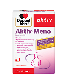Doppelherz Aktiv Aktiv-Meno, Preparat łagodzący objawy menopauzy, Tabletki