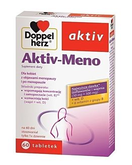 Doppelherz Aktiv Aktiv-Meno, Preparat łagodzący objawy menopauzy, Tabletki