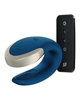 Satisfyer Double Love Connect App Blue masażer intymny dla par