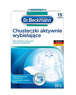 Dr. Beckmann Salviette Sbiancanti Attive - Bucato Bianco Rimozione Macchie 15 pz
