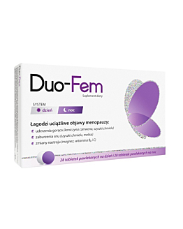 Duo-Fem, Preparat łagodzący objawy menopauzy, Tabletki na dzień + Tabletki na noc