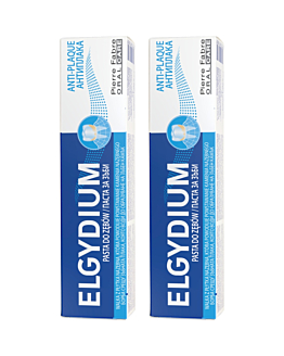 Elgydium Zestaw: Anti-plaque Pasta do zębów, 2 szt.