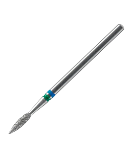 Staleks Expert Frez Diamentowy DUO Płomień Ostry Do Skórek 2,1/8 mm Niebiesko Zielony