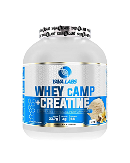 Yava Labs Whey Camp + Creatine Białko serwatkowe z kreatyną smak lody waniliowe