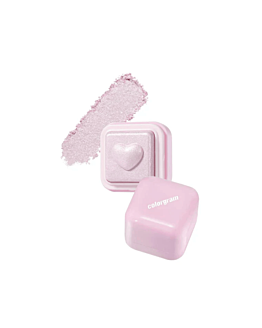 Colorgram Milk Bling Heartlighter, różowy rozświetlacz serduszko, 02 Pink Heart, 2,2g